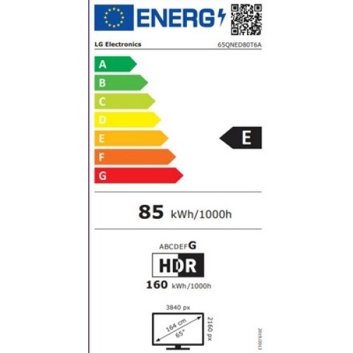 TV UHD LG 65QNED80T6A SMART